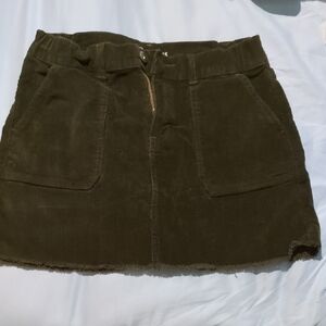 NOBO Dark Black Corduroy Mini Skirt